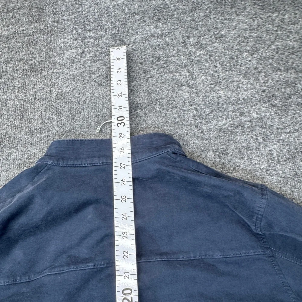 Travis Mathew Jacket Men Large Blue Full Zip Snap Fleece Lined Utility Barn Coat